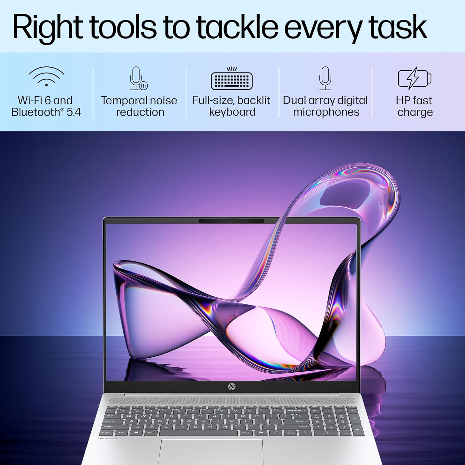 HP OmniBook 5 Laptop 40.6 cm (16") diagonal 16-ba1008TU, Silver - Image 7