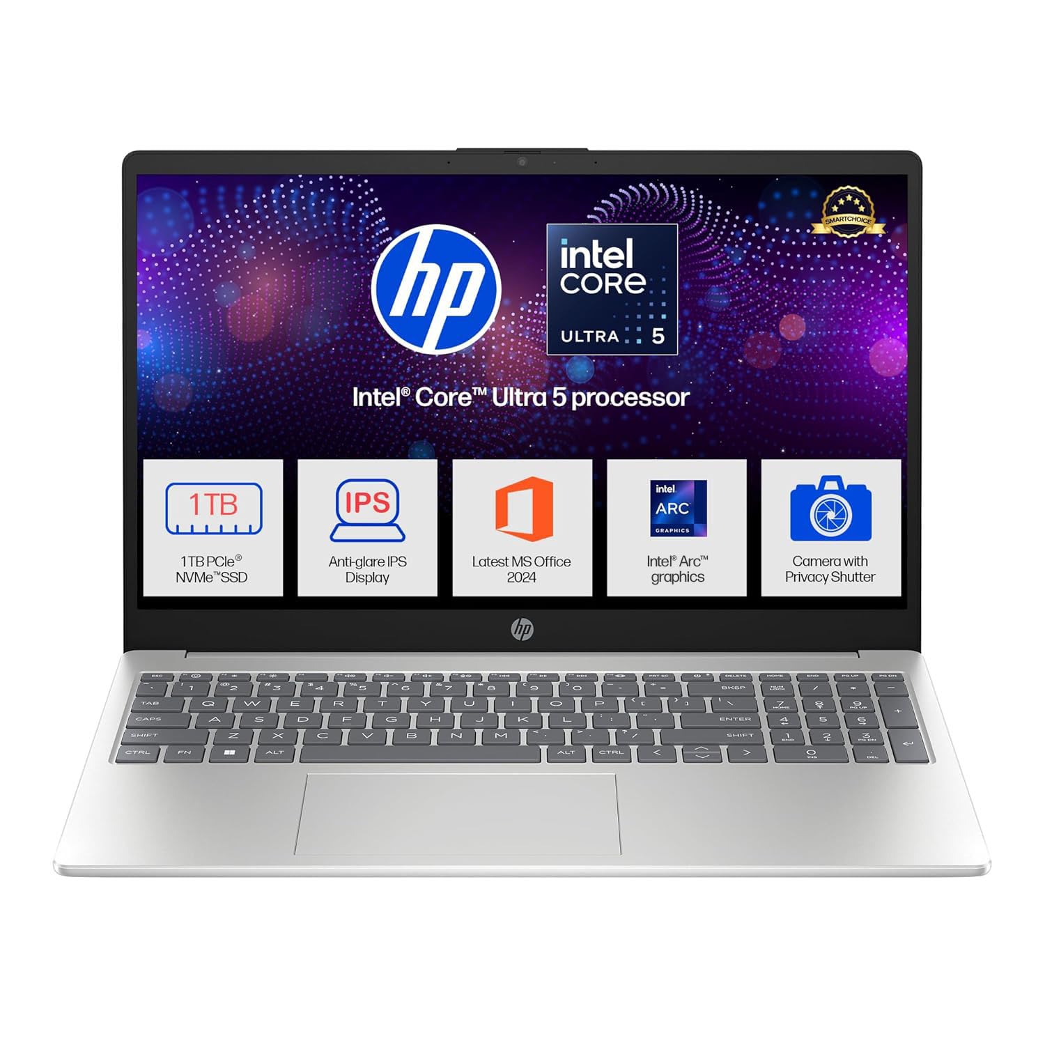 HP Laptop 39.6 cm (15.6) diagonal 15-fd1354TU, Silver