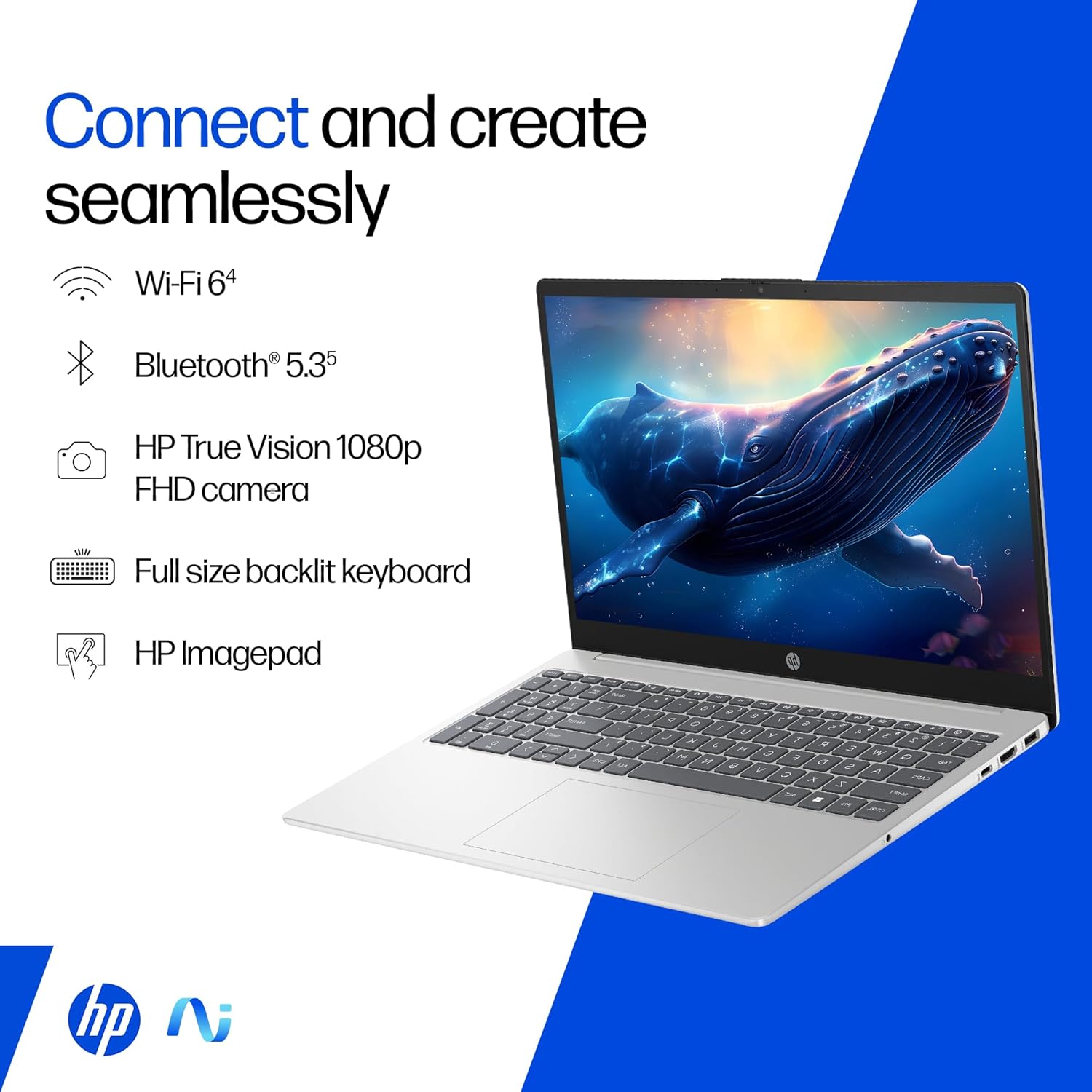 HP Laptop 39.6 cm (15.6) diagonal 15-fd1354TU, Silver - Image 4