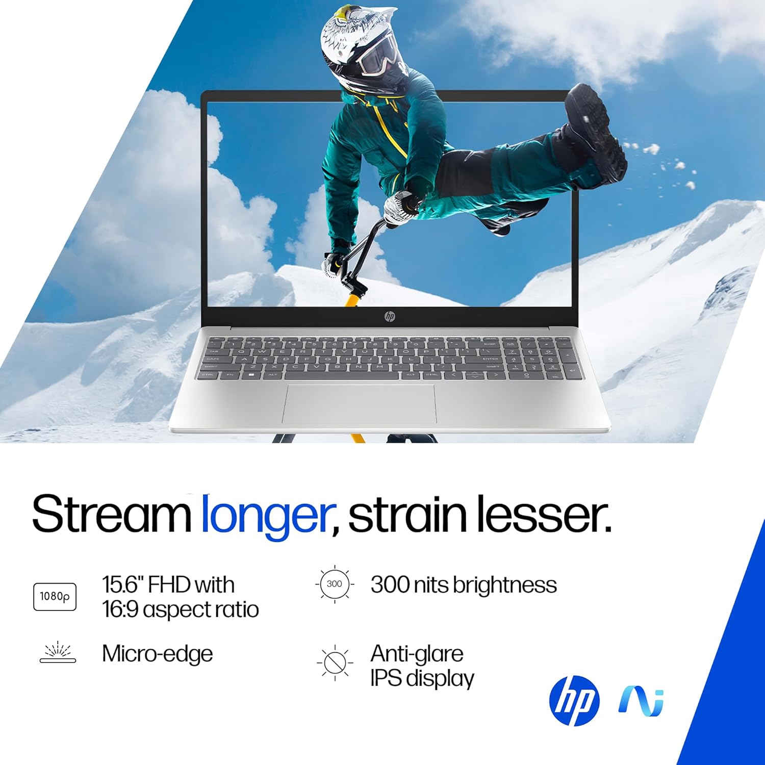 HP Laptop 39.6 cm (15.6) diagonal 15-fd1354TU, Silver - Image 5